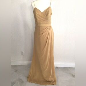 Alfred Angelo Strapless Gold Gown
